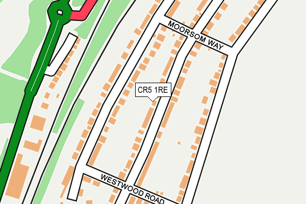 CR5 1RE map - OS OpenMap – Local (Ordnance Survey) CR5 1RE map - OS OpenMap – Local (Ordnance Survey)