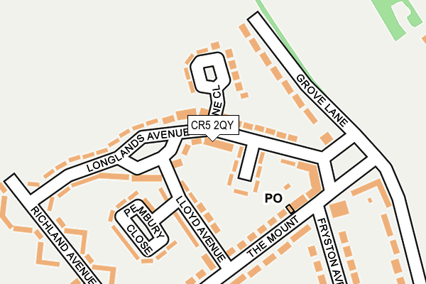 CR5 2QY map - OS OpenMap – Local (Ordnance Survey) CR5 2QY map - OS OpenMap – Local (Ordnance Survey)