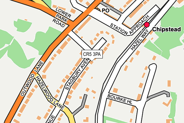 CR5 3PA map - OS OpenMap – Local (Ordnance Survey) CR5 3PA map - OS OpenMap – Local (Ordnance Survey)