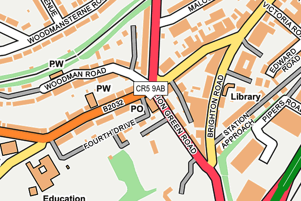CR5 9AB map - OS OpenMap – Local (Ordnance Survey) CR5 9AB map - OS OpenMap – Local (Ordnance Survey)