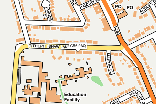 CR6 9AQ map - OS OpenMap – Local (Ordnance Survey) CR6 9AQ map - OS OpenMap – Local (Ordnance Survey)
