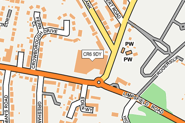 CR6 9DY map - OS OpenMap – Local (Ordnance Survey) CR6 9DY map - OS OpenMap – Local (Ordnance Survey)
