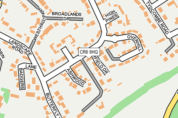 CR6 9HQ map - OS OpenMap – Local (Ordnance Survey) CR6 9HQ map - OS OpenMap – Local (Ordnance Survey)