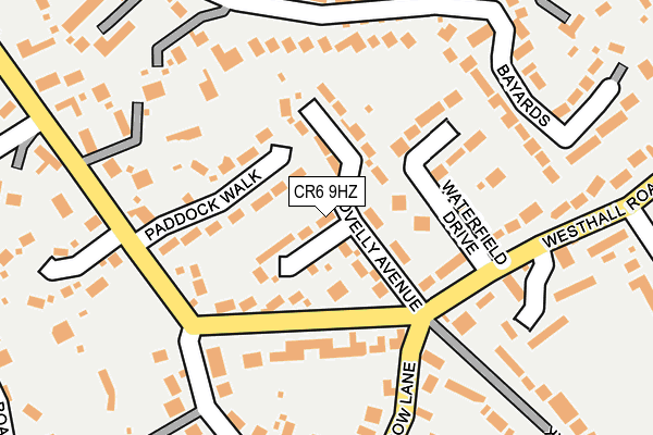 CR6 9HZ map - OS OpenMap – Local (Ordnance Survey)