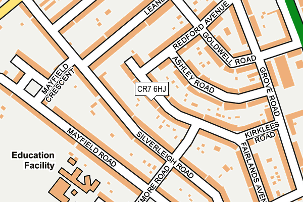 CR7 6HJ map - OS OpenMap – Local (Ordnance Survey) CR7 6HJ map - OS OpenMap – Local (Ordnance Survey)