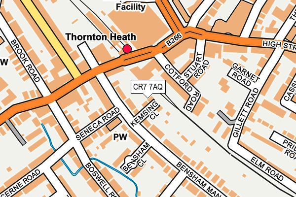 CR7 7AQ map - OS OpenMap – Local (Ordnance Survey) CR7 7AQ map - OS OpenMap – Local (Ordnance Survey)