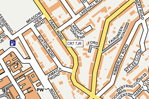 CR7 7JR map - OS OpenMap – Local (Ordnance Survey) CR7 7JR map - OS OpenMap – Local (Ordnance Survey)