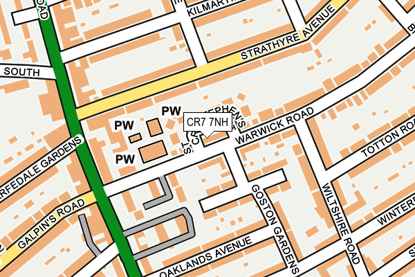 CR7 7NH map - OS OpenMap – Local (Ordnance Survey)