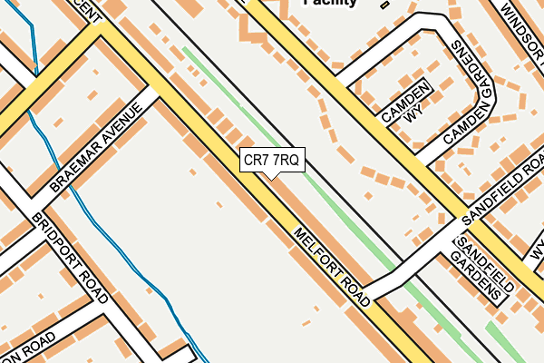 CR7 7RQ map - OS OpenMap – Local (Ordnance Survey) CR7 7RQ map - OS OpenMap – Local (Ordnance Survey)