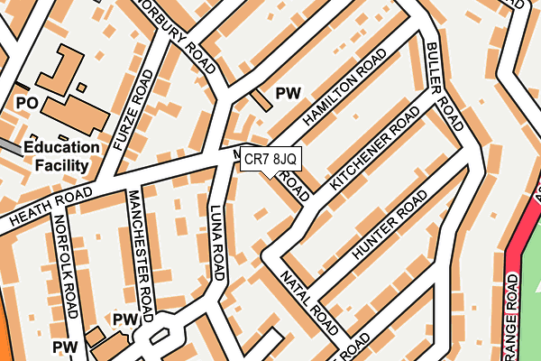 CR7 8JQ map - OS OpenMap – Local (Ordnance Survey) CR7 8JQ map - OS OpenMap – Local (Ordnance Survey)