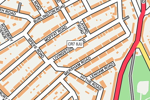 CR7 8JU map - OS OpenMap – Local (Ordnance Survey) CR7 8JU map - OS OpenMap – Local (Ordnance Survey)