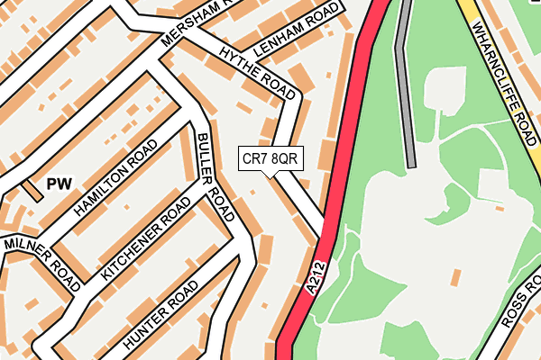 CR7 8QR map - OS OpenMap – Local (Ordnance Survey) CR7 8QR map - OS OpenMap – Local (Ordnance Survey)