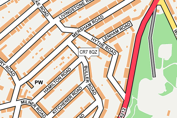 CR7 8QZ map - OS OpenMap – Local (Ordnance Survey) CR7 8QZ map - OS OpenMap – Local (Ordnance Survey)