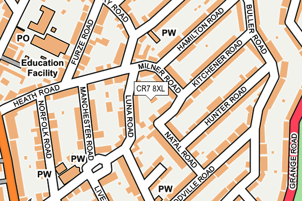 CR7 8XL map - OS OpenMap – Local (Ordnance Survey) CR7 8XL map - OS OpenMap – Local (Ordnance Survey)