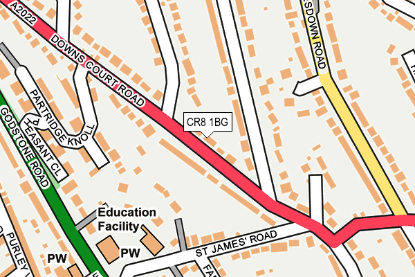 CR8 1BG map - OS OpenMap – Local (Ordnance Survey)