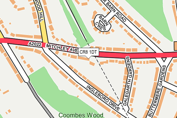 CR8 1DT map - OS OpenMap – Local (Ordnance Survey) CR8 1DT map - OS OpenMap – Local (Ordnance Survey)