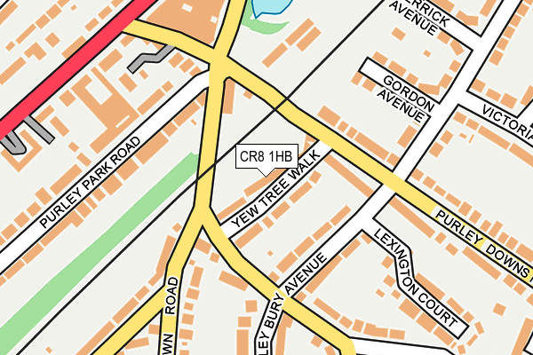 CR8 1HB map - OS OpenMap – Local (Ordnance Survey) CR8 1HB map - OS OpenMap – Local (Ordnance Survey)
