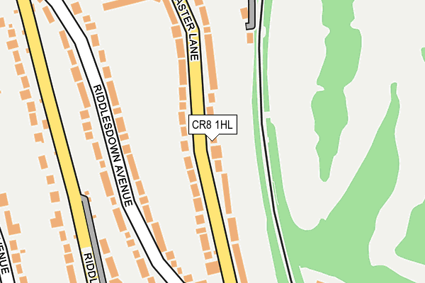 CR8 1HL map - OS OpenMap – Local (Ordnance Survey)