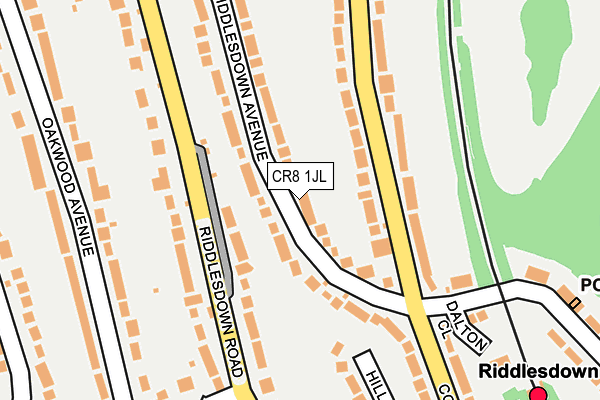 CR8 1JL map - OS OpenMap – Local (Ordnance Survey) CR8 1JL map - OS OpenMap – Local (Ordnance Survey)