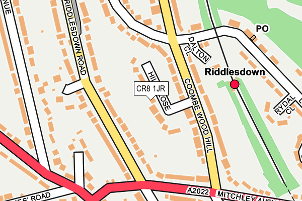 CR8 1JR map - OS OpenMap – Local (Ordnance Survey) CR8 1JR map - OS OpenMap – Local (Ordnance Survey)