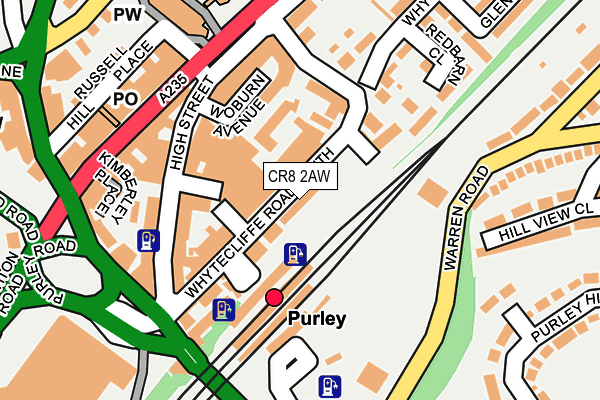 CR8 2AW map - OS OpenMap – Local (Ordnance Survey) CR8 2AW map - OS OpenMap – Local (Ordnance Survey)