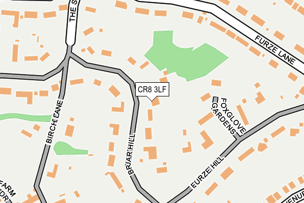 CR8 3LF map - OS OpenMap – Local (Ordnance Survey) CR8 3LF map - OS OpenMap – Local (Ordnance Survey)