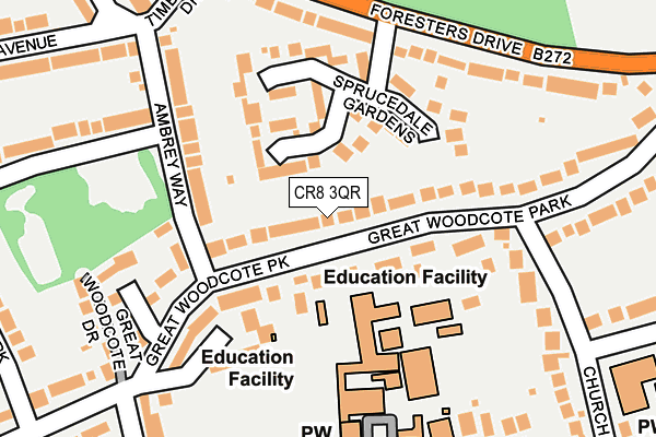 CR8 3QR map - OS OpenMap – Local (Ordnance Survey)