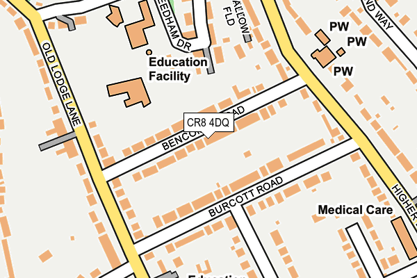 CR8 4DQ map - OS OpenMap – Local (Ordnance Survey) CR8 4DQ map - OS OpenMap – Local (Ordnance Survey)