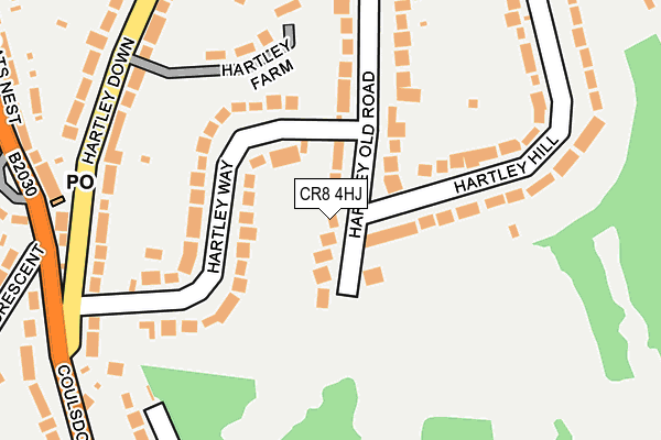 CR8 4HJ map - OS OpenMap – Local (Ordnance Survey) CR8 4HJ map - OS OpenMap – Local (Ordnance Survey)