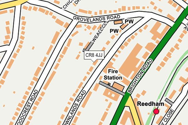 CR8 4JJ map - OS OpenMap – Local (Ordnance Survey)