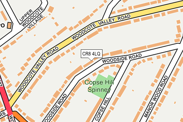 CR8 4LQ map - OS OpenMap – Local (Ordnance Survey) CR8 4LQ map - OS OpenMap – Local (Ordnance Survey)