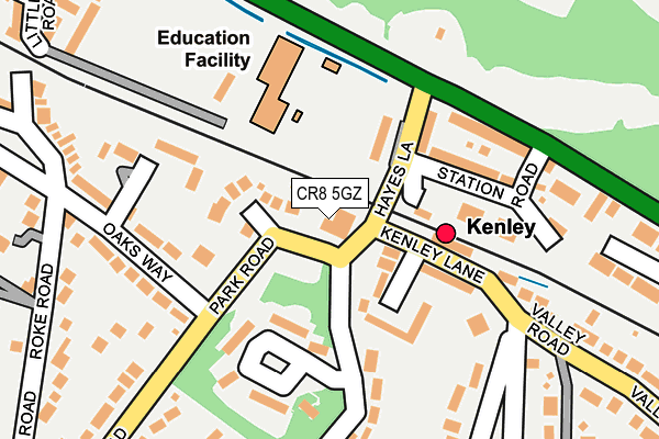 CR8 5GZ map - OS OpenMap – Local (Ordnance Survey)