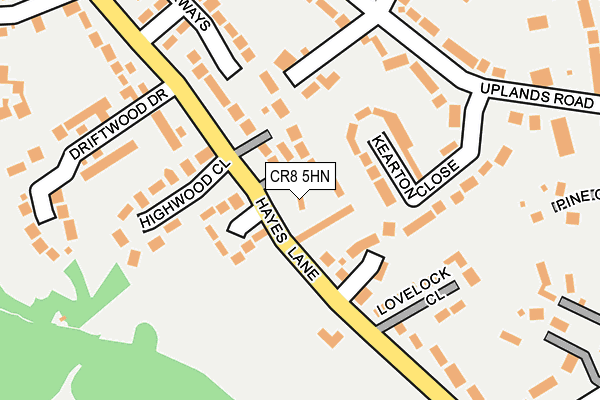 CR8 5HN map - OS OpenMap – Local (Ordnance Survey) CR8 5HN map - OS OpenMap – Local (Ordnance Survey)