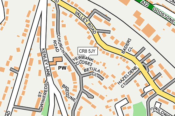 CR8 5JY map - OS OpenMap – Local (Ordnance Survey) CR8 5JY map - OS OpenMap – Local (Ordnance Survey)