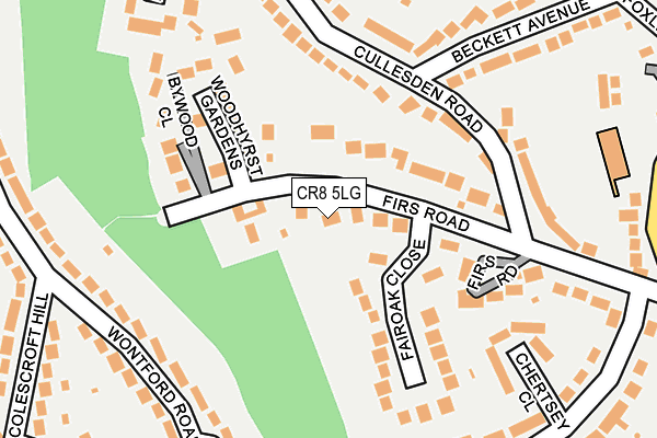 CR8 5LG map - OS OpenMap – Local (Ordnance Survey) CR8 5LG map - OS OpenMap – Local (Ordnance Survey)