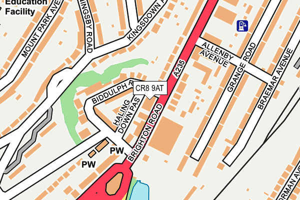 CR8 9AT map - OS OpenMap – Local (Ordnance Survey) CR8 9AT map - OS OpenMap – Local (Ordnance Survey)