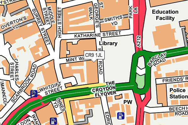 CR9 1JL map - OS OpenMap – Local (Ordnance Survey)
