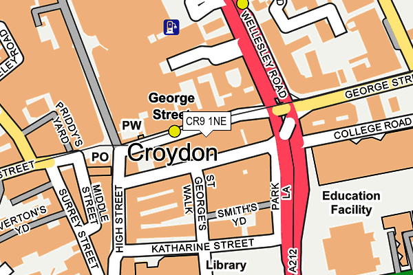 CR9 1NE map - OS OpenMap – Local (Ordnance Survey) CR9 1NE map - OS OpenMap – Local (Ordnance Survey)