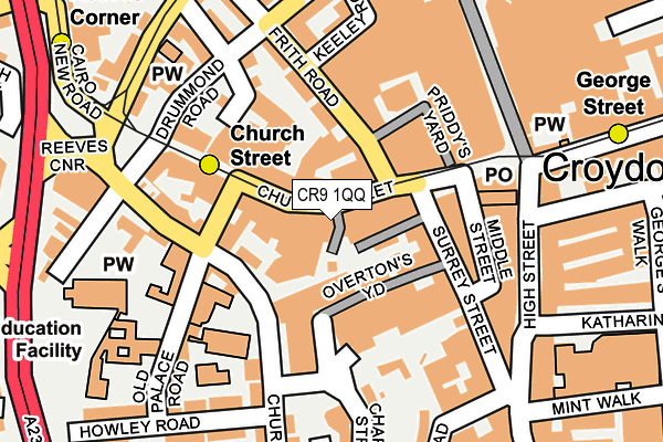 CR9 1QQ map - OS OpenMap – Local (Ordnance Survey)