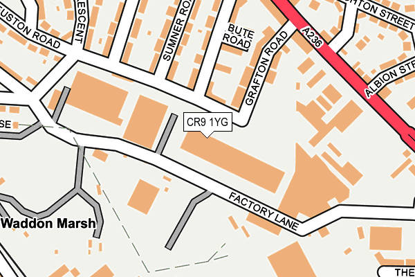 CR9 1YG map - OS OpenMap – Local (Ordnance Survey)