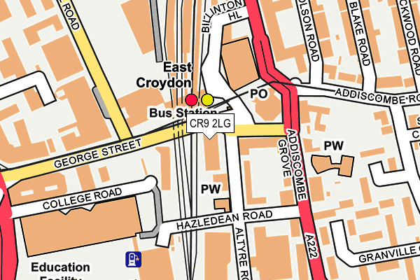 CR9 2LG map - OS OpenMap – Local (Ordnance Survey) CR9 2LG map - OS OpenMap – Local (Ordnance Survey)
