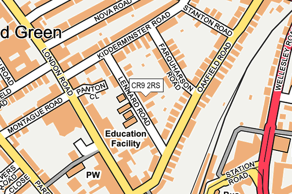 CR9 2RS map - OS OpenMap – Local (Ordnance Survey) CR9 2RS map - OS OpenMap – Local (Ordnance Survey)