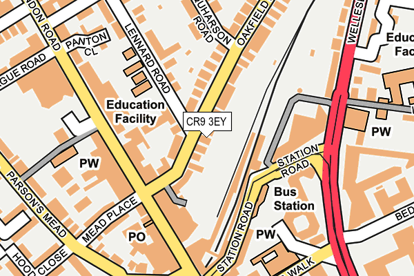 CR9 3EY map - OS OpenMap – Local (Ordnance Survey) CR9 3EY map - OS OpenMap – Local (Ordnance Survey)