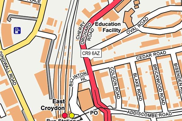 CR9 6AZ map - OS OpenMap – Local (Ordnance Survey) CR9 6AZ map - OS OpenMap – Local (Ordnance Survey)