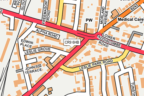CR9 6HB map - OS OpenMap – Local (Ordnance Survey) CR9 6HB map - OS OpenMap – Local (Ordnance Survey)