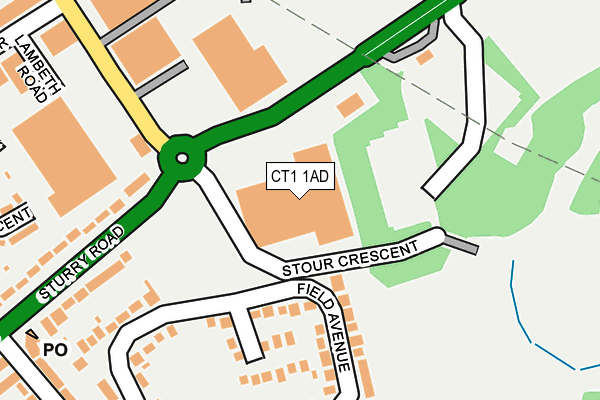 CT1 1AD map - OS OpenMap – Local (Ordnance Survey) CT1 1AD map - OS OpenMap – Local (Ordnance Survey)