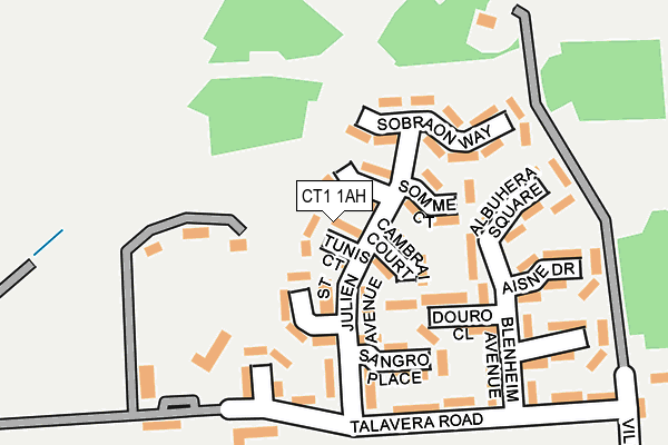 CT1 1AH map - OS OpenMap – Local (Ordnance Survey) CT1 1AH map - OS OpenMap – Local (Ordnance Survey)