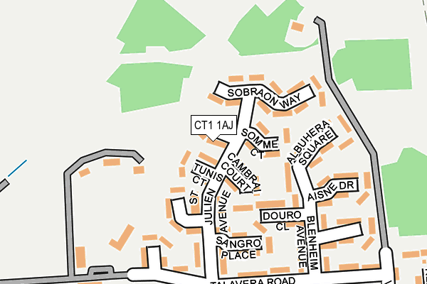 CT1 1AJ map - OS OpenMap – Local (Ordnance Survey) CT1 1AJ map - OS OpenMap – Local (Ordnance Survey)
