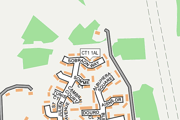 CT1 1AL map - OS OpenMap – Local (Ordnance Survey) CT1 1AL map - OS OpenMap – Local (Ordnance Survey)