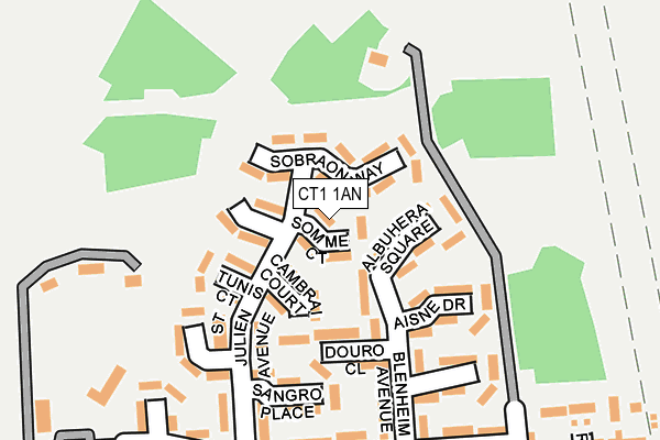 CT1 1AN map - OS OpenMap – Local (Ordnance Survey)